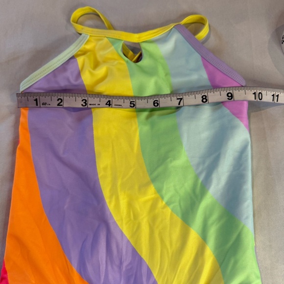 Wonder Nation Swimsuit Colourful Rainbow Girls Size XS (4-5) - Picture 3 of 5